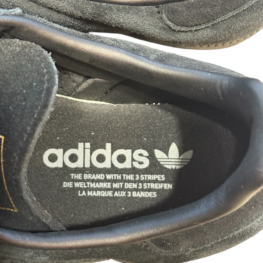 Adidas Men's Black Gazelle Suede Sneakers Size 7 - Picture 9 of 12